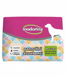 Inodorina Absorbent Diapers (S,M,L,XL) 12Pcs