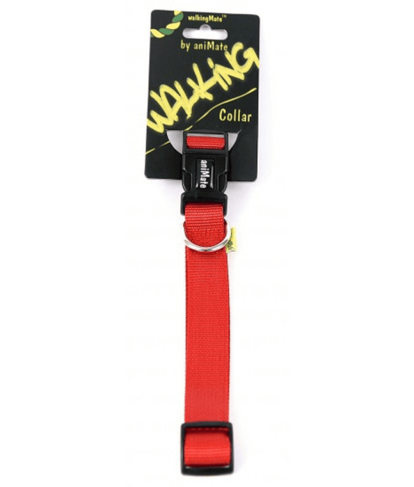 Animate Walking Heavy Duty Nylon Collar Red