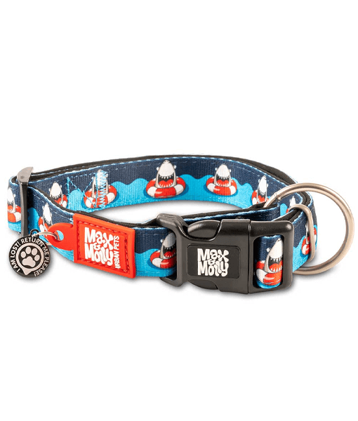 Max & Molly Smart ID Collar - Frenzy The Shark