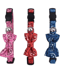 Pawise – Cat Collar with Bowknot – Adjustable Safety Collar with Bell