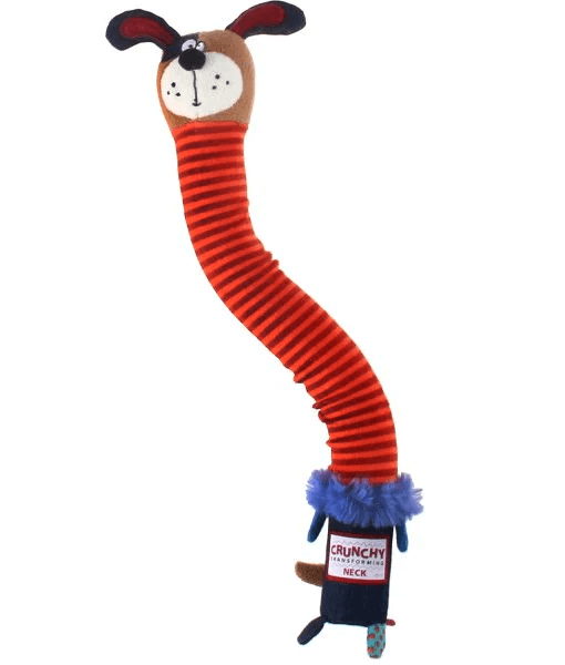 GiGwi Crunchy Neck 'Plush Friendz' Dog-S with bone & squeaker