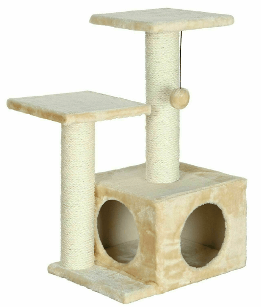 Trixie - Cat Valencia Scratching Post Tree With Cave Platforms & String Toy L44xW33xH71 cm Trixie