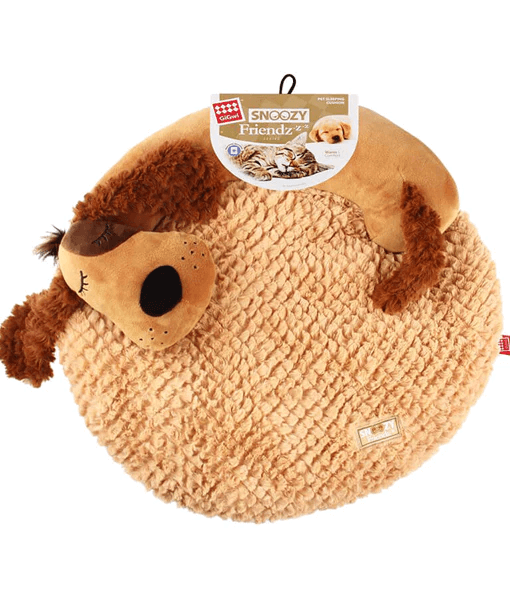 Gigwi Plush Cat Dog Bed Snoozy Friends Dog Shaped Bed 50 x 45 cm