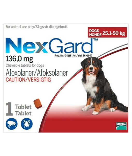Nexgard - 25-50KG (PER ONE TABLET) Nexgard