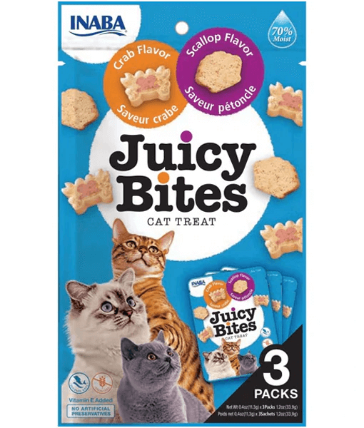 Inaba - Juicy Bites Cat Treats Crab & Scallop Flavor 34g