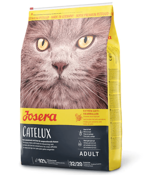 Josera - Catelux - Duck Formula Hairball, Skin & Urinary Support – Perfect for Finicky Cats – 2kg