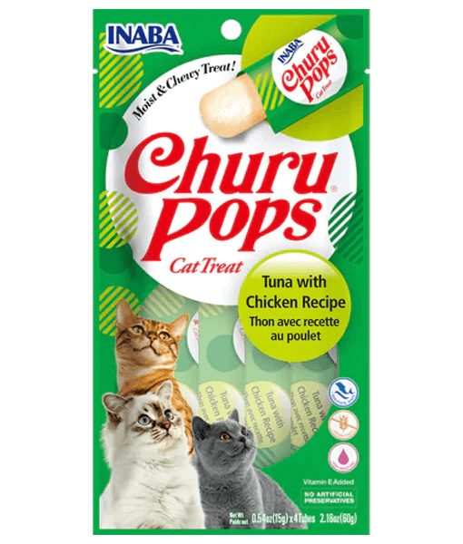 Inaba - Churu Pops Tuna with Chicken 4 Tubes 60g