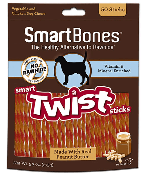 Smartbones - Peanut Butter Smart Twist Sticks 50 sticks