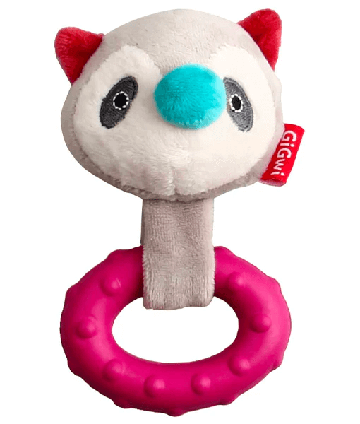 GiGwi - Suppa Puppa Rubber Dog Chew Toy Coon with Ring