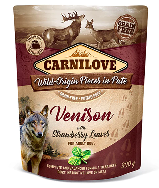 Carnilove - Venison with Strawberry Leaves (Wet Pouch) 300g Carnilove