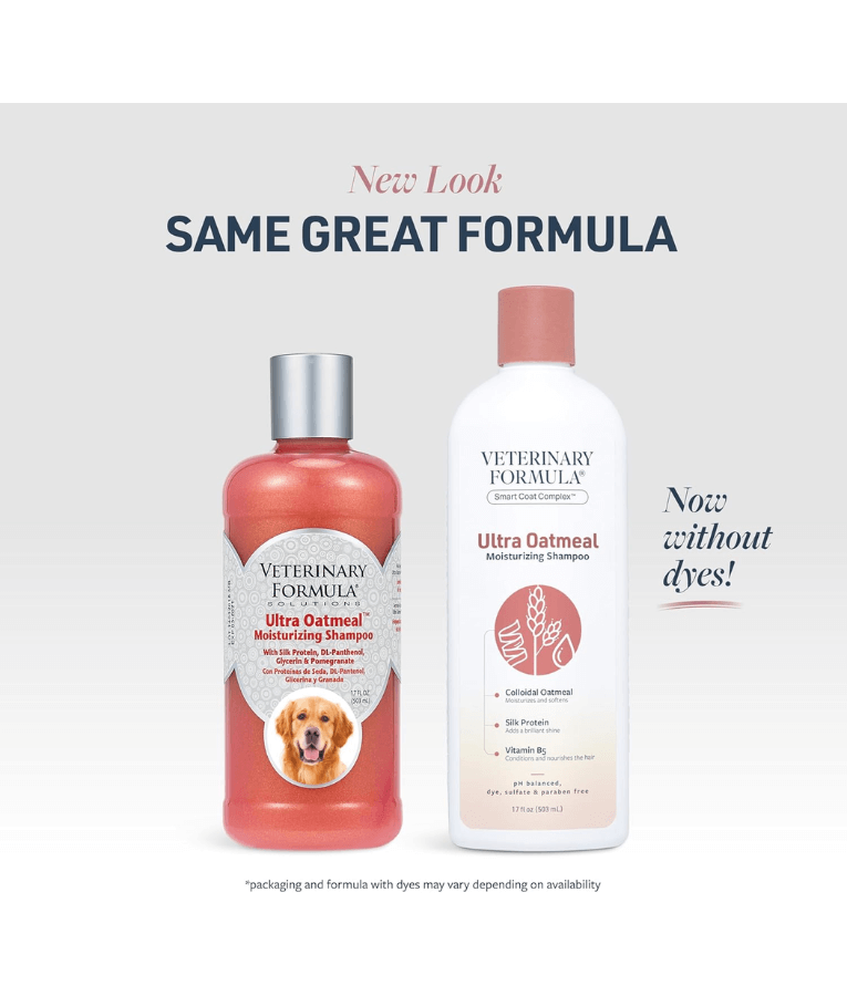 Synergy Labs - Veterinary Formula, Ultra Oatmeal Moisturizing Shampoo For Dogs & Cats, Raspberry Tea Scent - 503ml