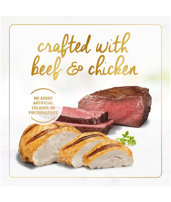 Purina - Fancy Feast, Classic Adult Wet Cat Food, Grilled Beef & Chicken Feast Chunks In Gravy - 5+1 Free Cans x 85g