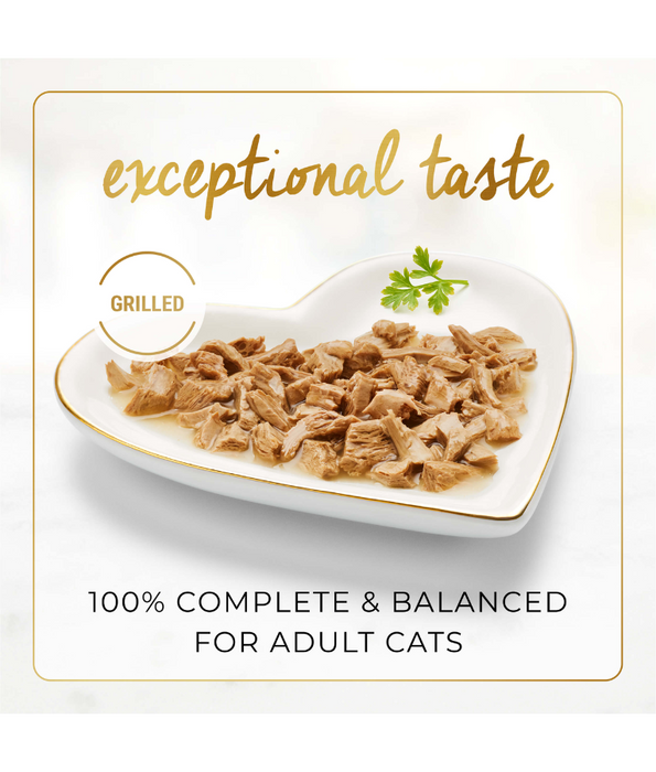 Purina - Fancy Feast, Classic Adult Wet Cat Food, Grilled Beef & Chicken Feast Chunks In Gravy - 5+1 Free Cans x 85g