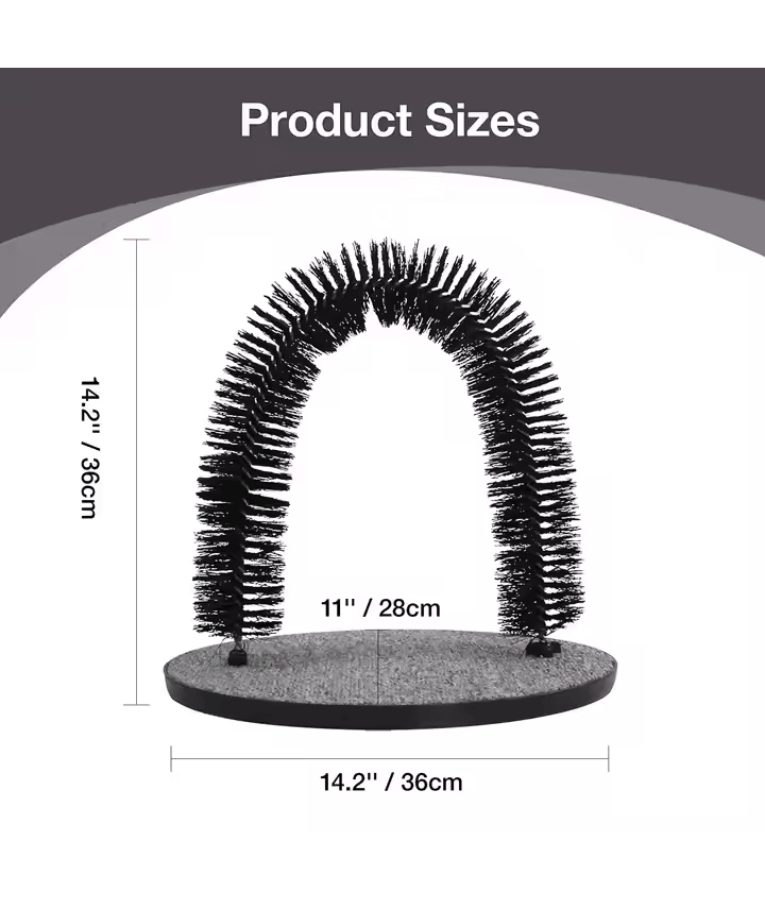 Pawise Grooming Scratcher Arch – Self-Grooming & Massage Station for Cats 36 x 28 x 36 cm