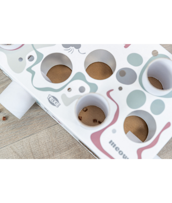 Trixie - Paws’n’Treats Box, Interactive Cat Puzzle Toy with Push-In Tubes - 35 × 7 × 20 cm