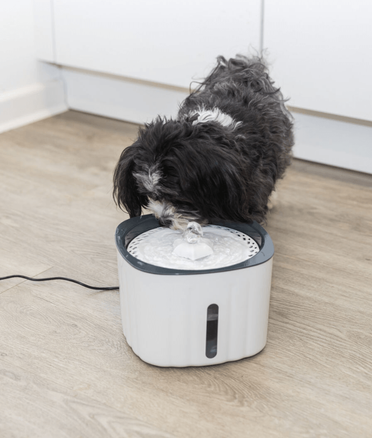 Trixie - Drinking Fountain Flower for Dogs & Cats, 2 L Circulating Water Fountain - 18.5 × 13 × 18.5 cm