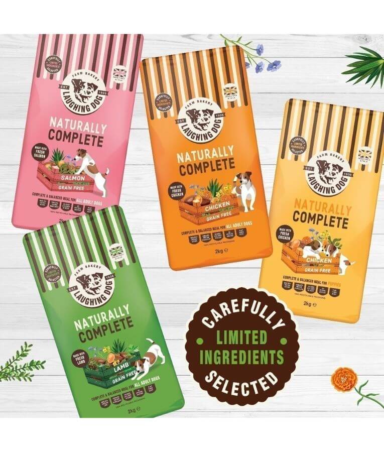 Laughing Dog - Naturally Complete Salmon, Grain-Free, Adult Dry Dog Food For All Breed Sizes - 2kg, 10kg