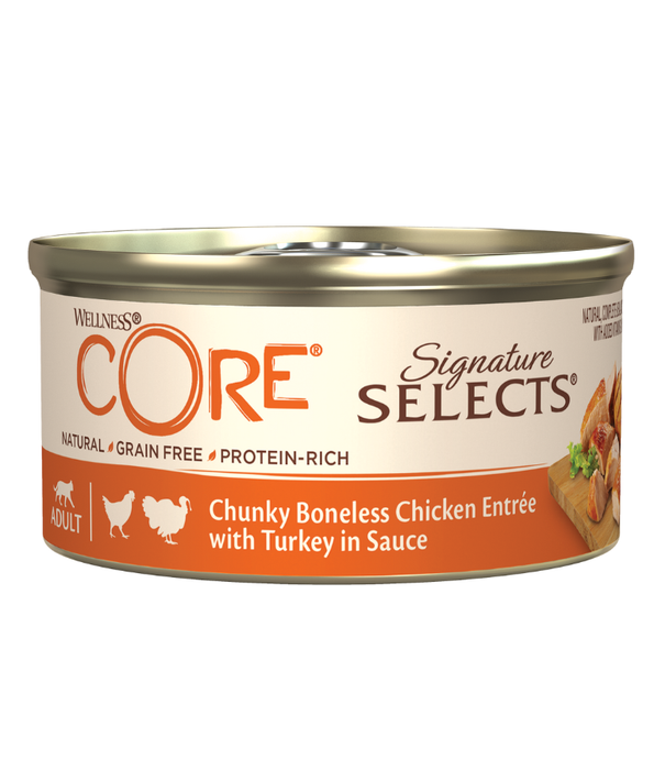 Wellness CORE - Signature Selects, Chicken & Turkey, High-Protein, Grain-Free, Adult Wet Cat Food - 79g