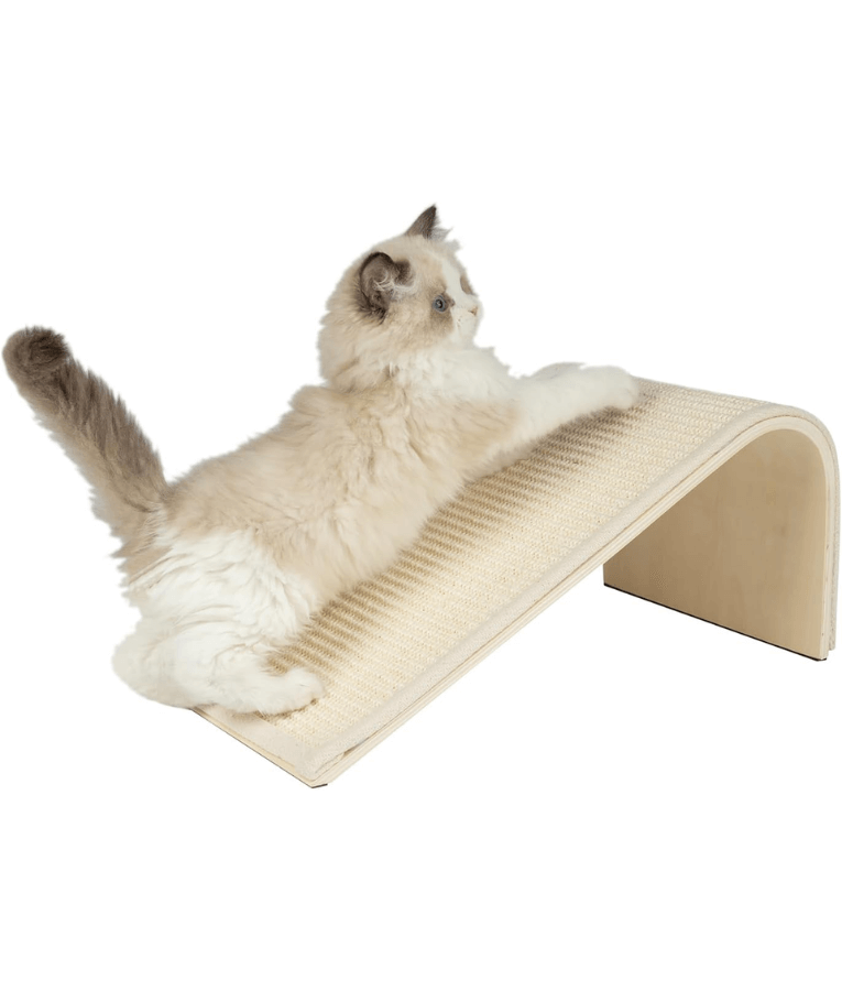 Pawise – Inclined Cat Scratching Ramp with Detachable Sisal Mat & Catnip – 38 x 18 x 17 cm