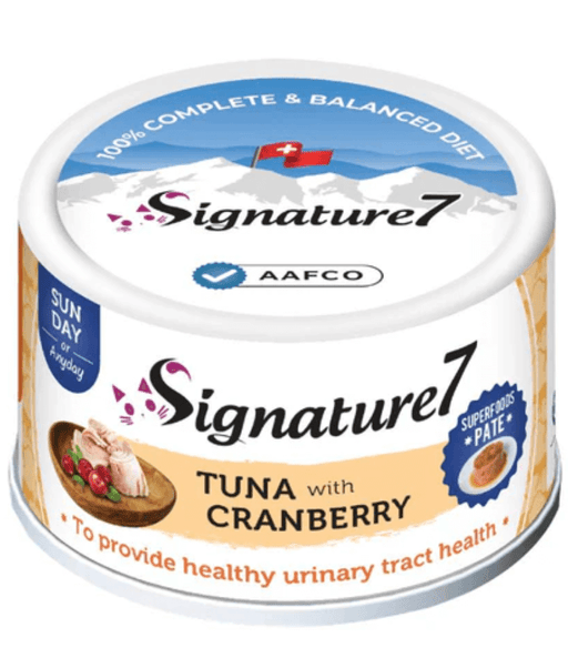 Signature7 Cat Superfoods Pate Sunday Tuna With Cranberry For Urinary Support 80g
