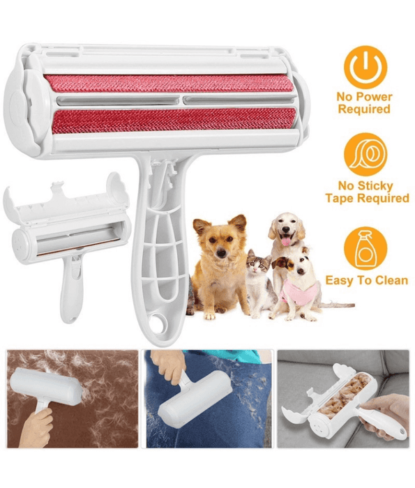Pawise - Easy Hair Collection Roller, Reusable Pet Hair Remover for Clothes, Furniture, & Bedding - 20x20x6cm