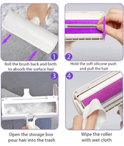 Pawise - Easy Hair Collection Roller, Reusable Pet Hair Remover for Clothes, Furniture, & Bedding - 20x20x6cm