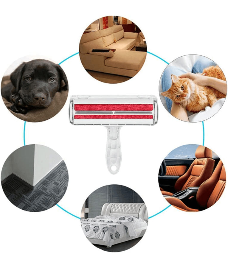 Pawise - Easy Hair Collection Roller, Reusable Pet Hair Remover for Clothes, Furniture, & Bedding - 20x20x6cm