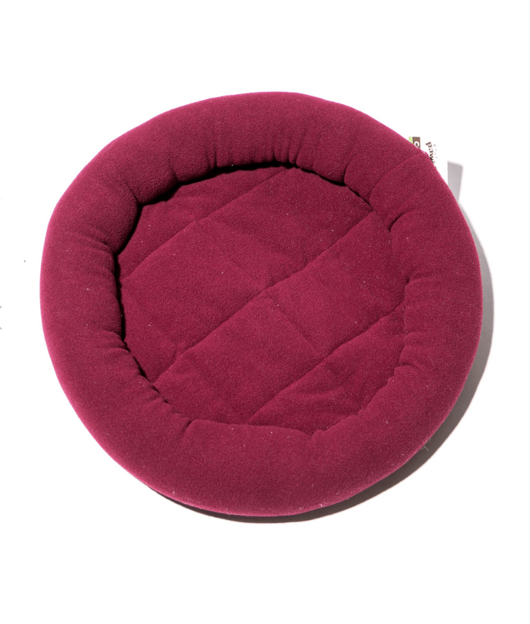 Pawise Cat Bolster Bed – Red - Soft Round Cushion for Cats & Small Dogs 40cm