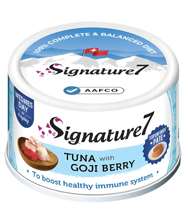 Signature7 Cat Superfoods Pate Wednesdsay Tuna With Goji Berry For Immune System Support 80g