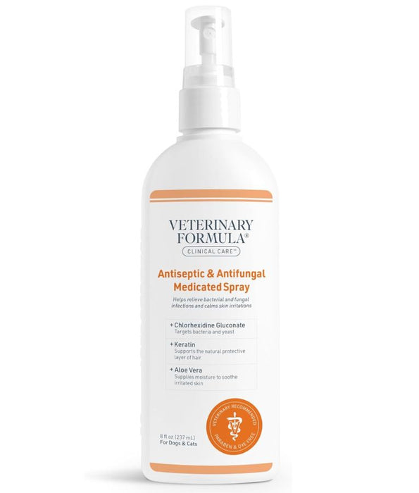 Synergy Labs - Veterinary Formula, Antiseptic and Antifungal Medicated Spray for Dogs & Cats - 237ml