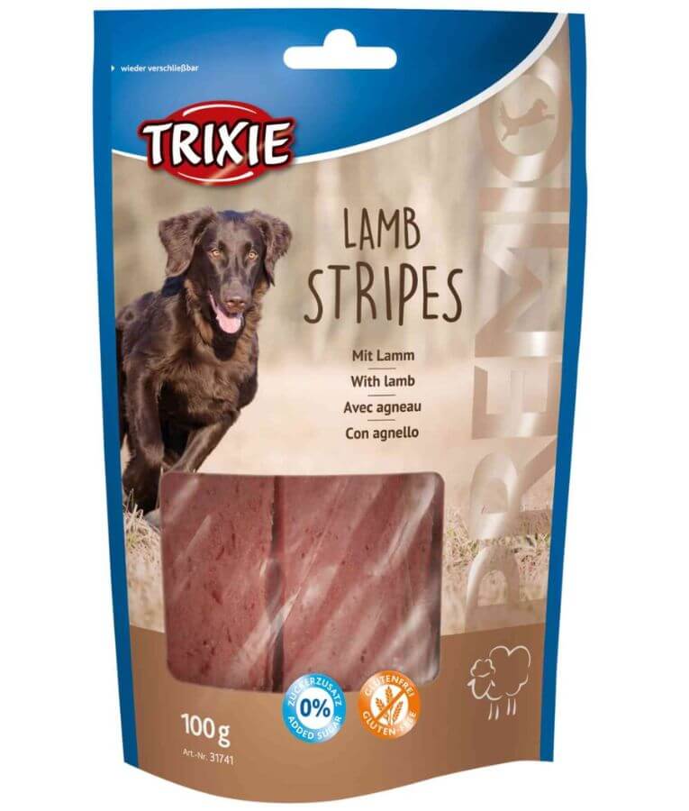 Trixie - Premio Stripes, Lamb, High Protein, Gluten-Free, No Added Sugar Dog Treats - 100 g