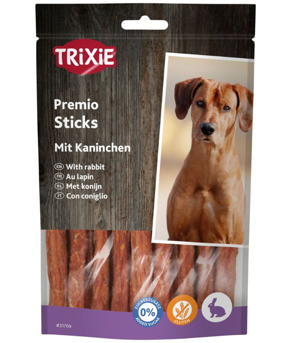 Trixie - Premio Sticks with Rabbit, 90% Meat, High-Protein Dog Treats, Gluten-Free & No Added Sugar - 100 g