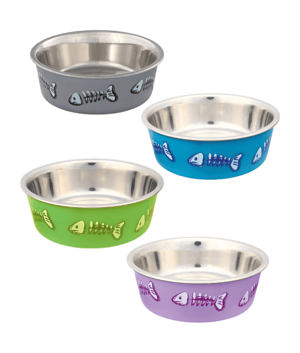 Trixie - Stainless Steel Bowl - For Cats And Mini Dogs - With Anti-Slip Rubber - 0.3L