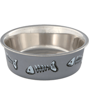 Trixie - Stainless Steel Bowl - For Cats And Mini Dogs - With Anti-Slip Rubber - 0.3L