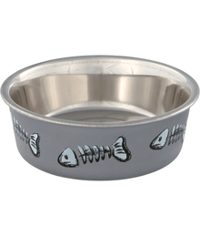 Trixie - Stainless Steel Bowl - For Cats And Mini Dogs - With Anti-Slip Rubber - 0.3L