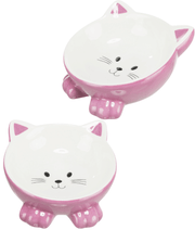 Trixie - Elevated Ceramic Bowl - Cat Face - 250 ml