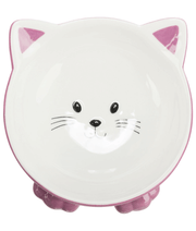 Trixie - Elevated Ceramic Bowl - Cat Face - 250 ml