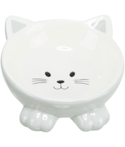 Trixie - Elevated Ceramic Bowl - Cat Face - 250 ml