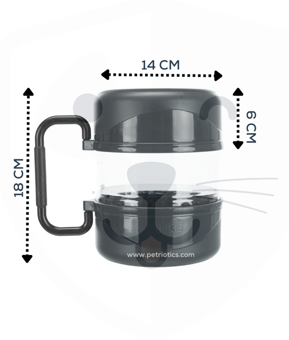Trixie - Travel Set - Plastic Double Bowl - 2x0.75L
