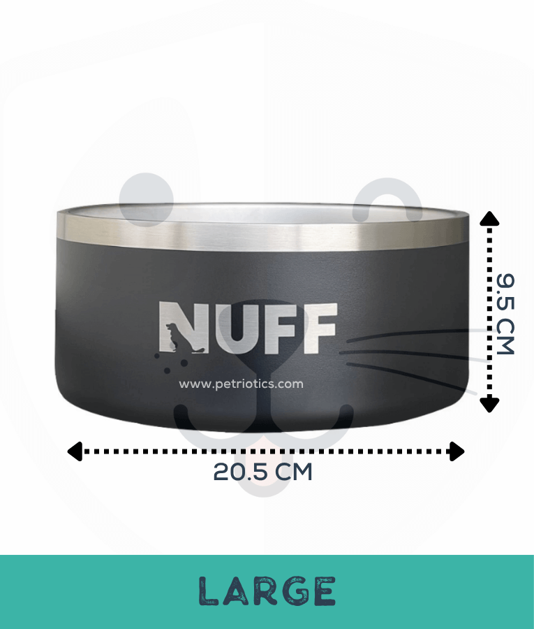 Nuff Stainless Steel Dog Bowl 0.9L-1.9L