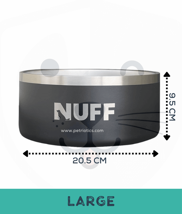 Nuff Stainless Steel Dog Bowl 0.9L-1.9L