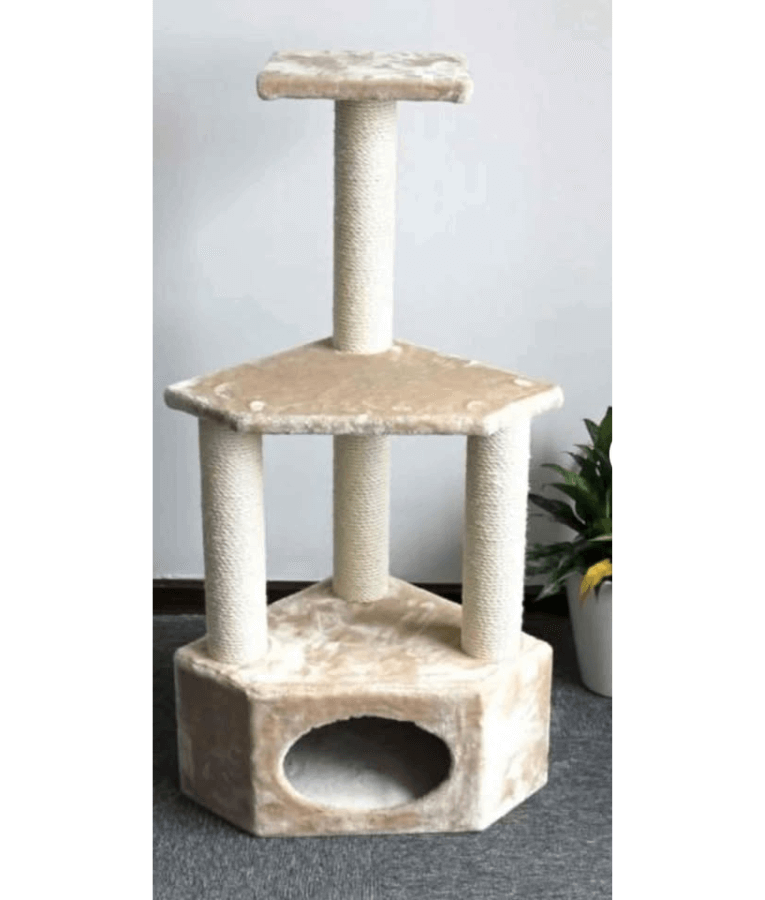 Pawise - Multiple Levels Cat Tree Rome II, with Platform & Hideaway Space - L40 x W40 x H110 cm