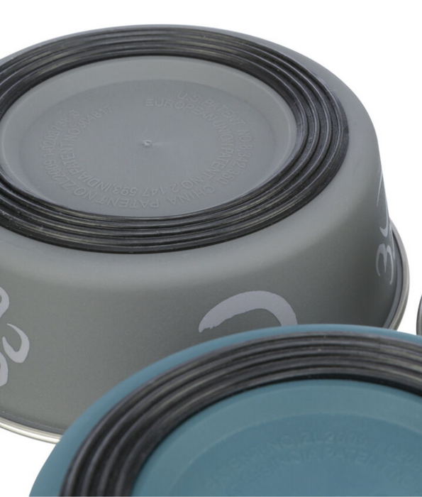 Trixie - Stainless Steel Bowl, Teal, plastic coating, rubber base, non-slip - XSmall, Small, Medium