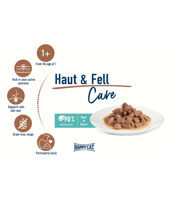 Happy Cat Happy Cat - Meat in Sauce - Care Skin & Coat 85g