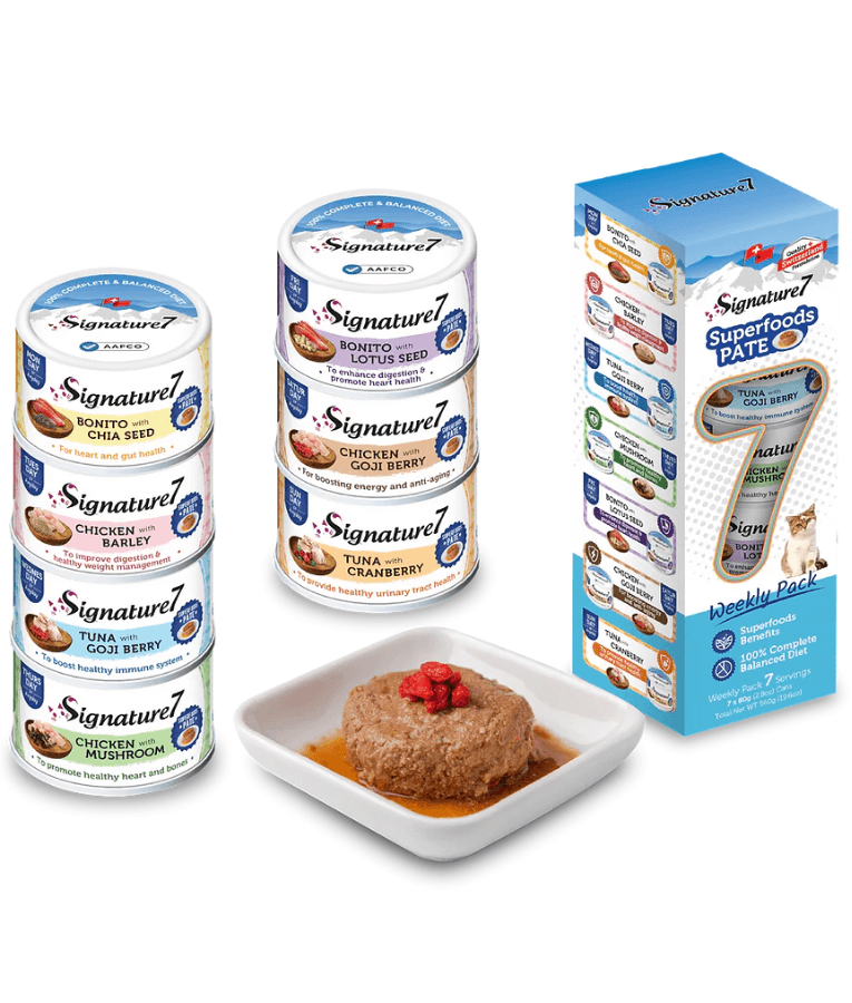 Signature7 Superfoods Pate Weekly Pack With Different Nutritional Benefits Cat Wet Food 7x80g