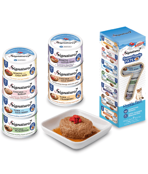 Signature7 Superfoods Pate Weekly Pack With Different Nutritional Benefits Cat Wet Food 7x80g