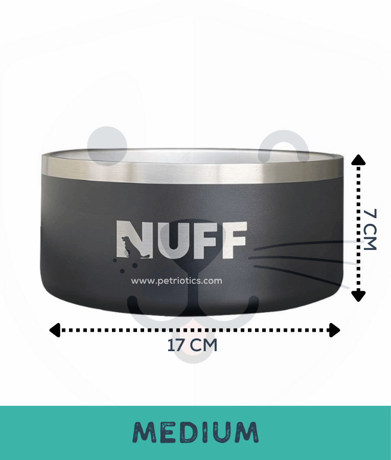 Nuff Stainless Steel Dog Bowl 0.9L-1.9L