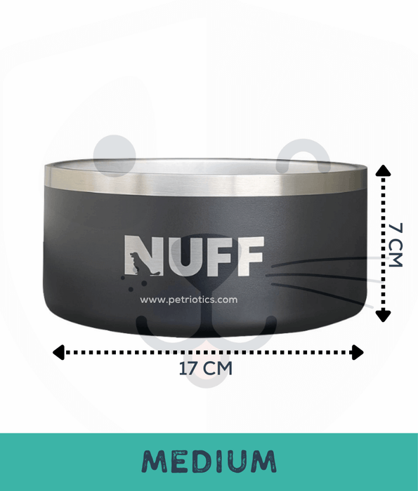 Nuff Stainless Steel Dog Bowl 0.9L-1.9L
