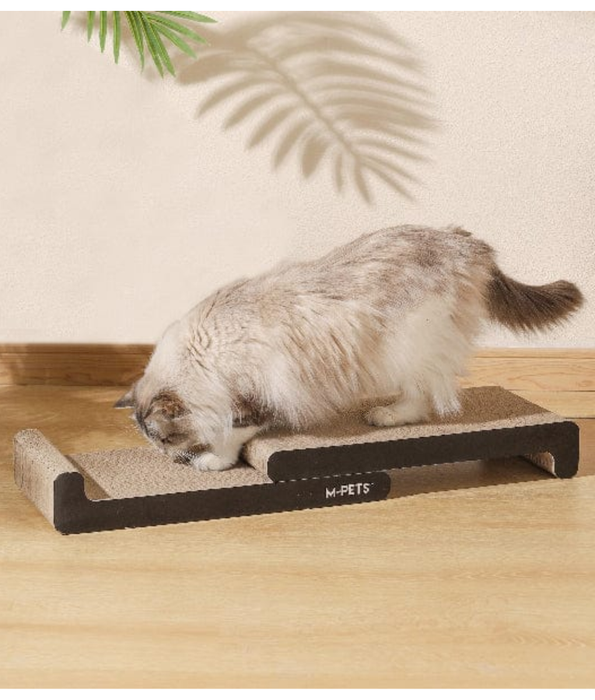 M-Pets - My Scratchy Montana Cat Scratcher, Cardboard Surface, Catnip Included, Eco-Friendly - 49 x 22 x 8 cm