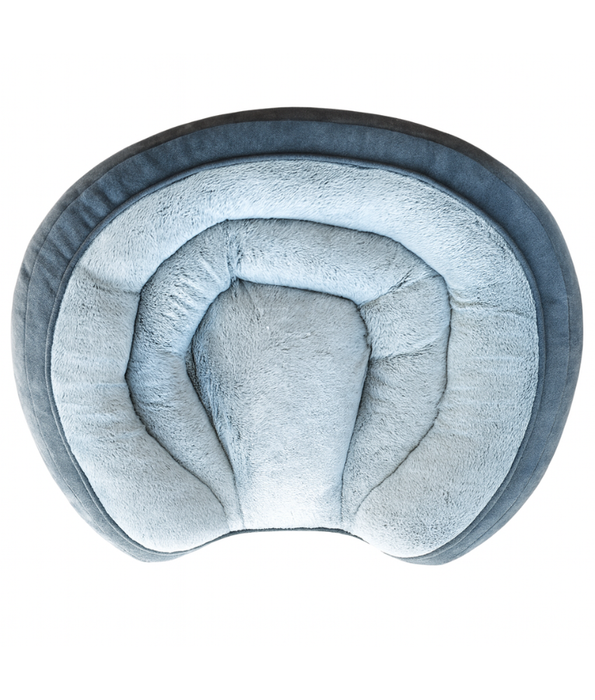 Top Paw - Orthopedic Premium Support Oval Lounger Dog Bed, Memory Foam, Plush Blue & Grey, Washable Cover - Large 96×76x22 cm